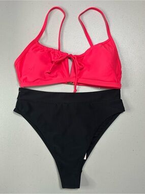 Women’s Mix & Match Bikini Set 
New Look Hot Pink and Missguided Black Bottom